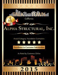 Alpha Structural's Foundation Contractors Talk of the Town award 2015