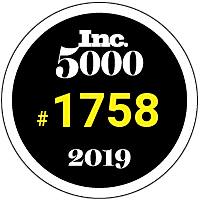 Inc. 5000 2019 rank #1758 badge