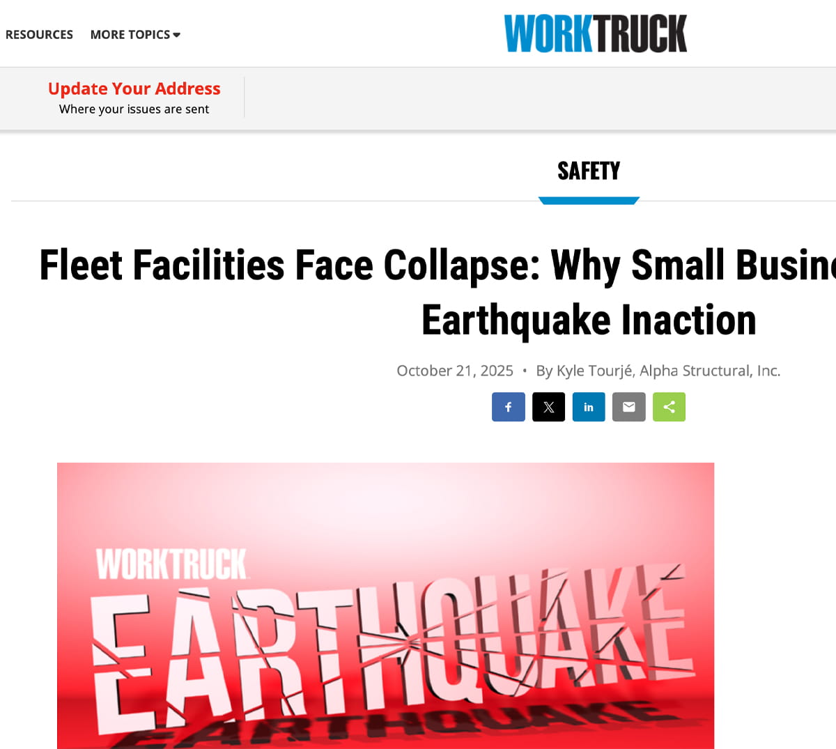 Alpha Structural, Inc Featured in WorkTruck