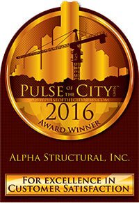 Alpha Structural: Pulse of the City Award for Excellence in Customer Satisfaction