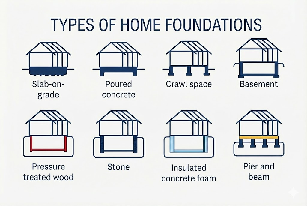 Types of Foundation Infographic